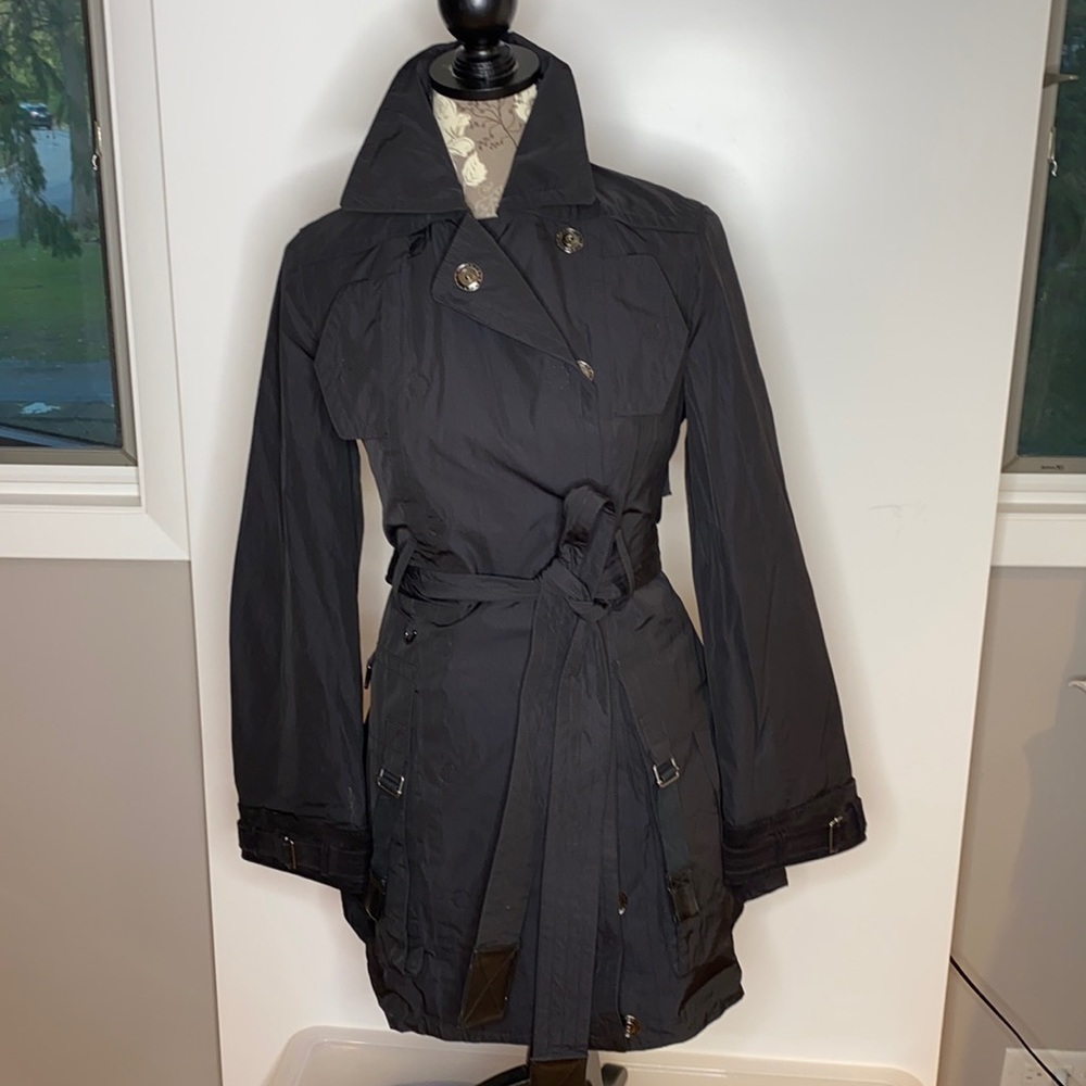 KaufmanFranco Sz 4/40 Black Trench Coat